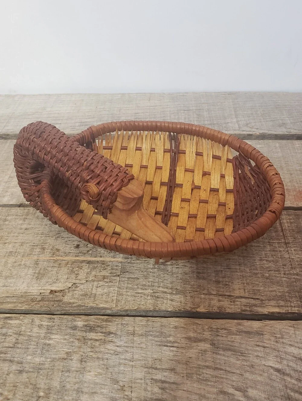 Set Of 3 VINTAGE BASKETS Frog & Geese/Ducks
